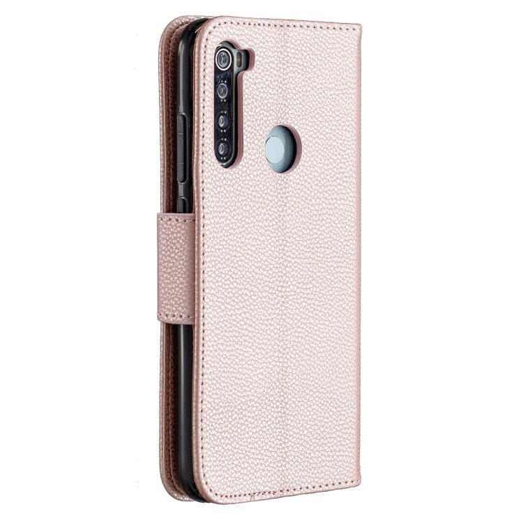 For Xiaomi Redmi Note 8 Litchi Texture Pure Color Horizontal Flip PU Leather Case with Holder & Card Slots & Wallet & Lanyard