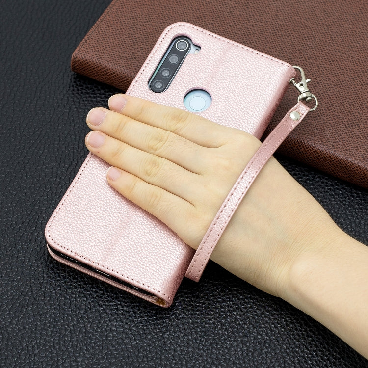 For Xiaomi Redmi Note 8 Litchi Texture Pure Color Horizontal Flip PU Leather Case with Holder & Card Slots & Wallet & Lanyard