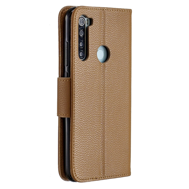 For Xiaomi Redmi Note 8 Litchi Texture Pure Color Horizontal Flip PU Leather Case with Holder & Card Slots & Wallet & Lanyard