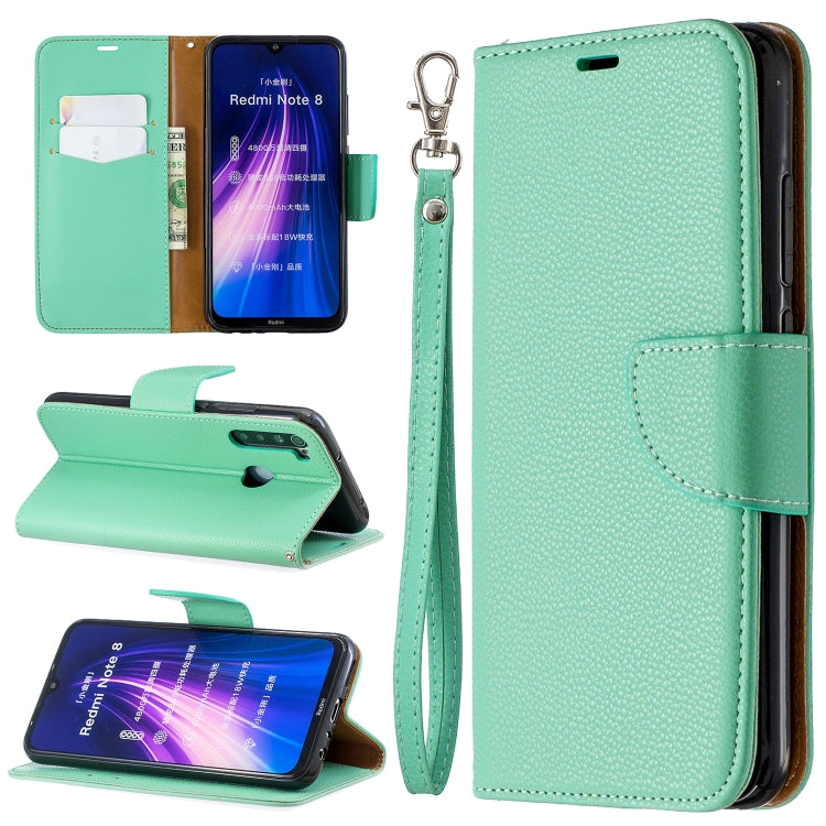 For Xiaomi Redmi Note 8 Litchi Texture Pure Color Horizontal Flip PU Leather Case with Holder & Card Slots & Wallet & Lanyard