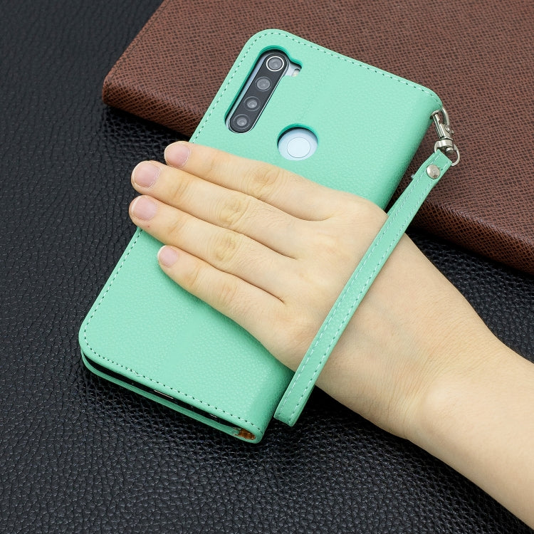 For Xiaomi Redmi Note 8 Litchi Texture Pure Color Horizontal Flip PU Leather Case with Holder & Card Slots & Wallet & Lanyard