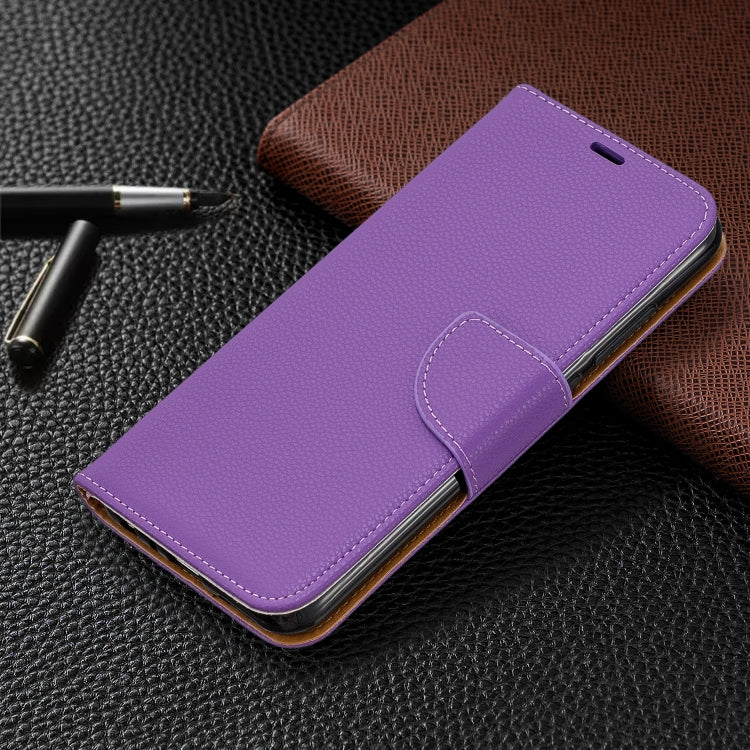 For Xiaomi Redmi Note 8 Litchi Texture Pure Color Horizontal Flip PU Leather Case with Holder & Card Slots & Wallet & Lanyard