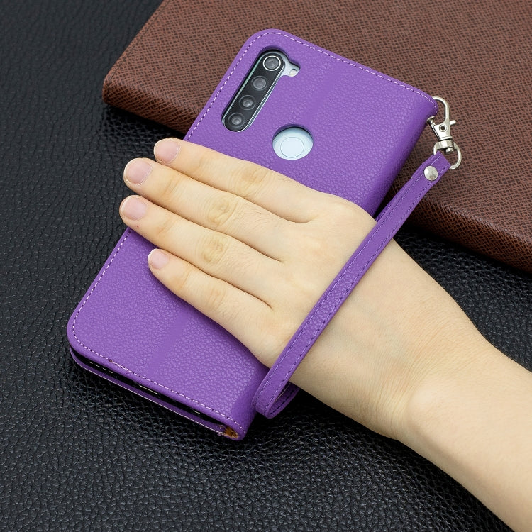 For Xiaomi Redmi Note 8 Litchi Texture Pure Color Horizontal Flip PU Leather Case with Holder & Card Slots & Wallet & Lanyard