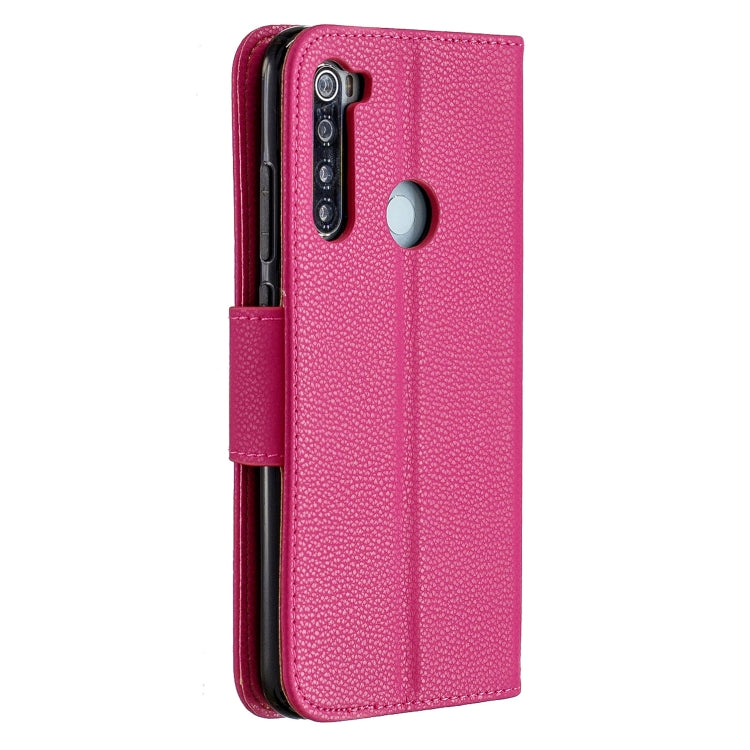 For Xiaomi Redmi Note 8 Litchi Texture Pure Color Horizontal Flip PU Leather Case with Holder & Card Slots & Wallet & Lanyard