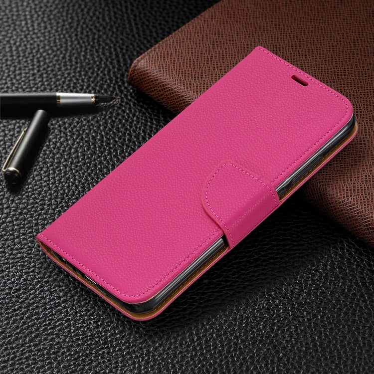 For Xiaomi Redmi Note 8 Litchi Texture Pure Color Horizontal Flip PU Leather Case with Holder & Card Slots & Wallet & Lanyard