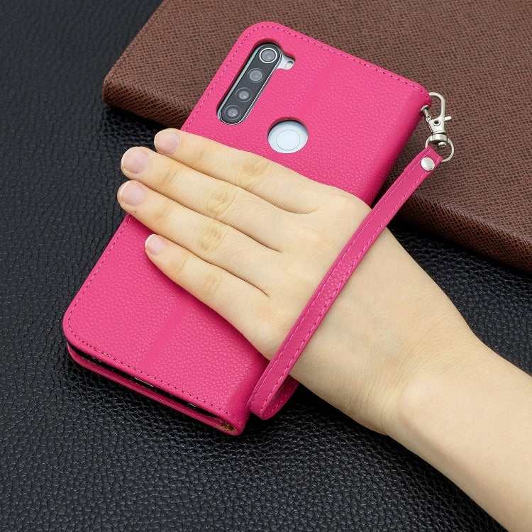 For Xiaomi Redmi Note 8 Litchi Texture Pure Color Horizontal Flip PU Leather Case with Holder & Card Slots & Wallet & Lanyard