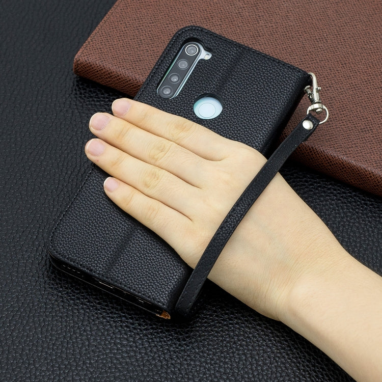 For Xiaomi Redmi Note 8 Litchi Texture Pure Color Horizontal Flip PU Leather Case with Holder & Card Slots & Wallet & Lanyard