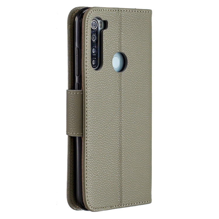 For Xiaomi Redmi Note 8 Litchi Texture Pure Color Horizontal Flip PU Leather Case with Holder & Card Slots & Wallet & Lanyard