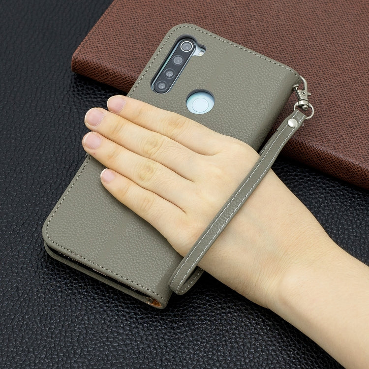 For Xiaomi Redmi Note 8 Litchi Texture Pure Color Horizontal Flip PU Leather Case with Holder & Card Slots & Wallet & Lanyard