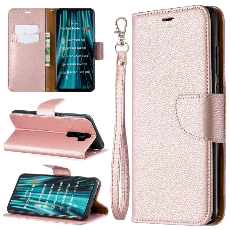 For Xiaomi Redmi Note 8 Pro Litchi Texture Pure Color Horizontal Flip PU Leather Case with Holder & Card Slots & Wallet & Lanyard