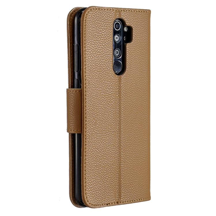 For Xiaomi Redmi Note 8 Pro Litchi Texture Pure Color Horizontal Flip PU Leather Case with Holder & Card Slots & Wallet & Lanyard