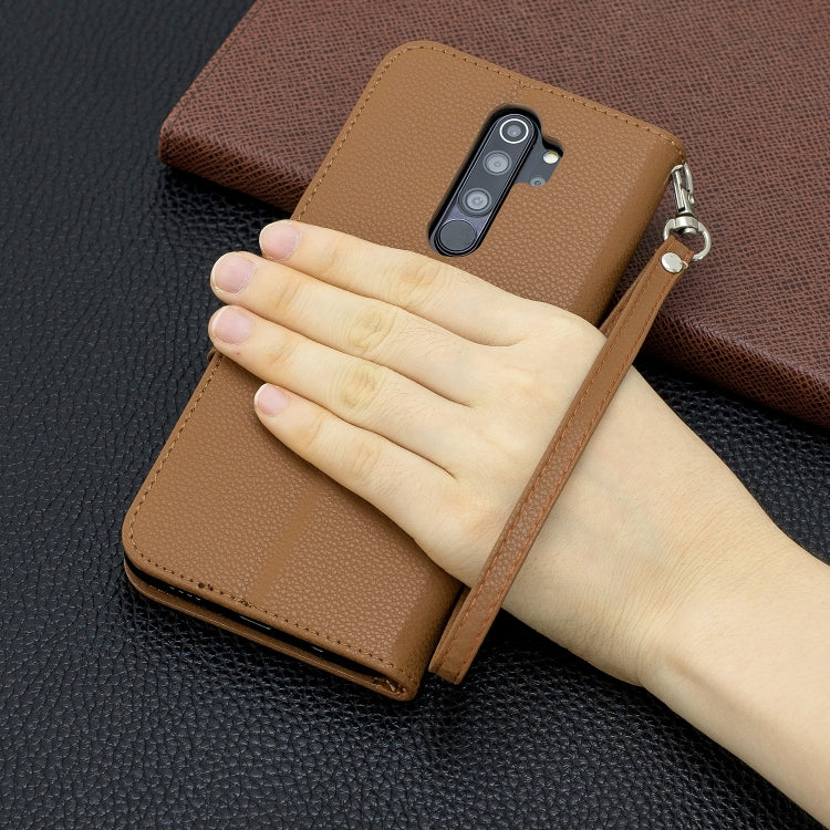 For Xiaomi Redmi Note 8 Pro Litchi Texture Pure Color Horizontal Flip PU Leather Case with Holder & Card Slots & Wallet & Lanyard