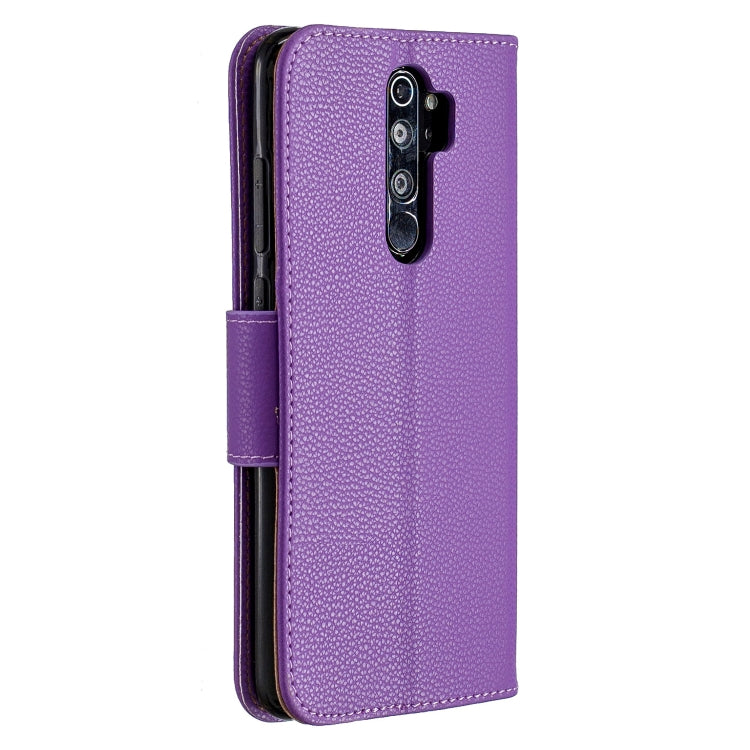 For Xiaomi Redmi Note 8 Pro Litchi Texture Pure Color Horizontal Flip PU Leather Case with Holder & Card Slots & Wallet & Lanyard