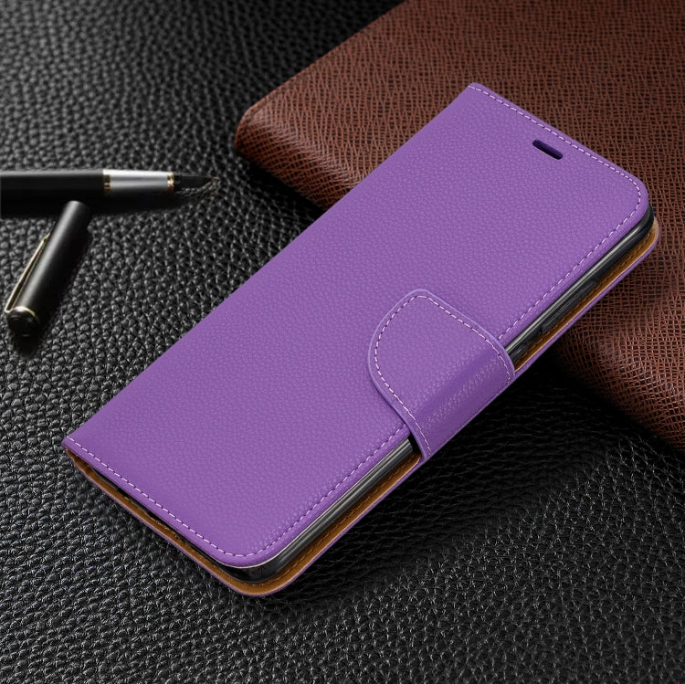 For Xiaomi Redmi Note 8 Pro Litchi Texture Pure Color Horizontal Flip PU Leather Case with Holder & Card Slots & Wallet & Lanyard