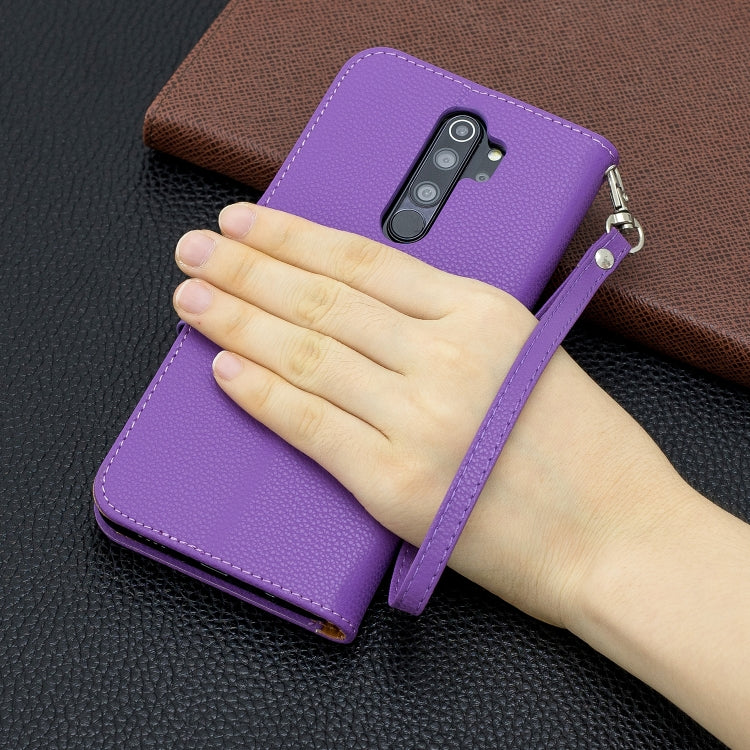 For Xiaomi Redmi Note 8 Pro Litchi Texture Pure Color Horizontal Flip PU Leather Case with Holder & Card Slots & Wallet & Lanyard