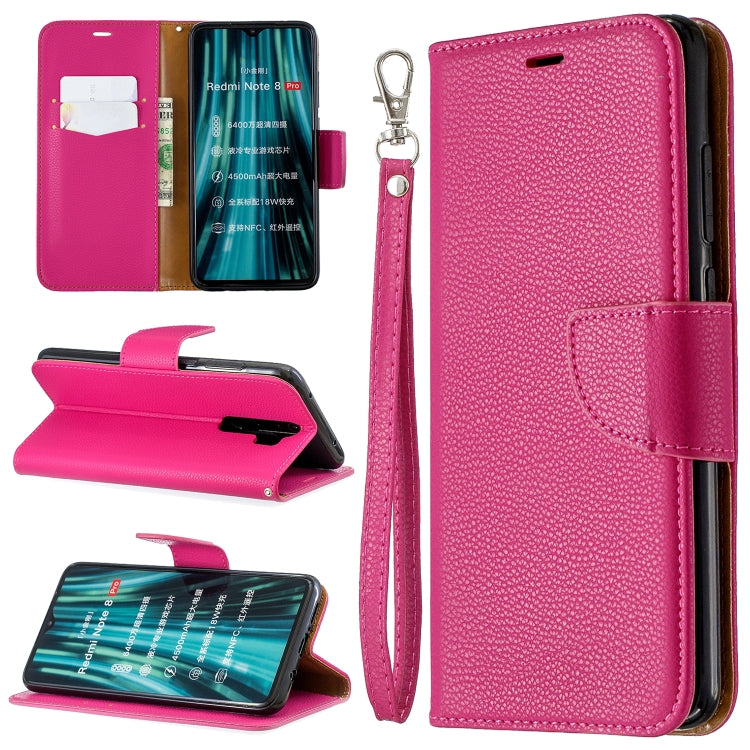 For Xiaomi Redmi Note 8 Pro Litchi Texture Pure Color Horizontal Flip PU Leather Case with Holder & Card Slots & Wallet & Lanyard