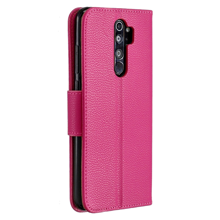 For Xiaomi Redmi Note 8 Pro Litchi Texture Pure Color Horizontal Flip PU Leather Case with Holder & Card Slots & Wallet & Lanyard