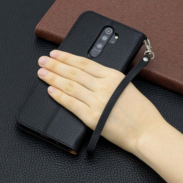 For Xiaomi Redmi Note 8 Pro Litchi Texture Pure Color Horizontal Flip PU Leather Case with Holder & Card Slots & Wallet & Lanyard