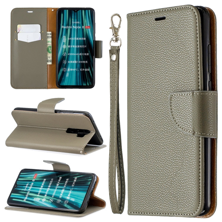 For Xiaomi Redmi Note 8 Pro Litchi Texture Pure Color Horizontal Flip PU Leather Case with Holder & Card Slots & Wallet & Lanyard