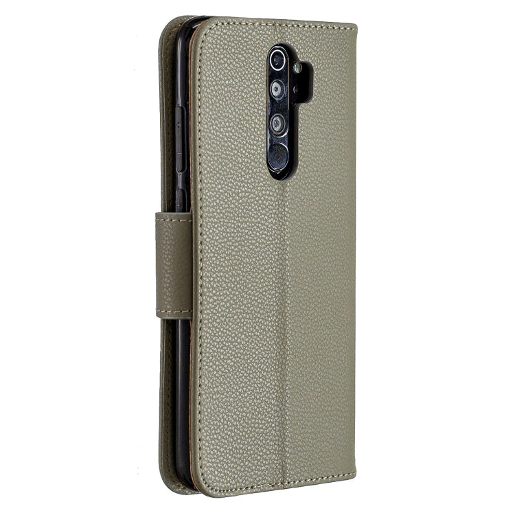 For Xiaomi Redmi Note 8 Pro Litchi Texture Pure Color Horizontal Flip PU Leather Case with Holder & Card Slots & Wallet & Lanyard