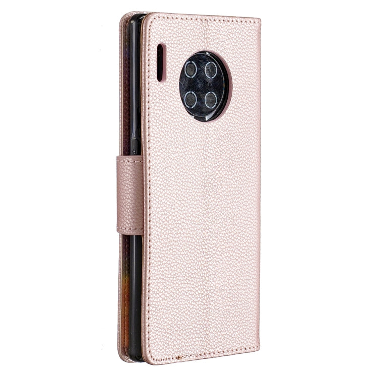 For Huawei Mate 30 Pro Litchi Texture Pure Color Horizontal Flip PU Leather Case with Holder & Card Slots & Wallet & Lanyard
