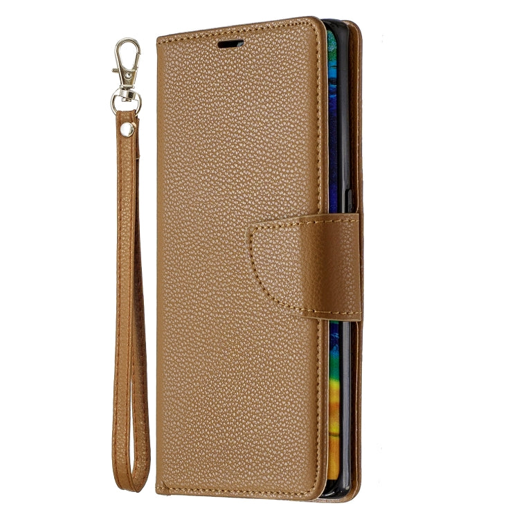 For Huawei Mate 30 Pro Litchi Texture Pure Color Horizontal Flip PU Leather Case with Holder & Card Slots & Wallet & Lanyard