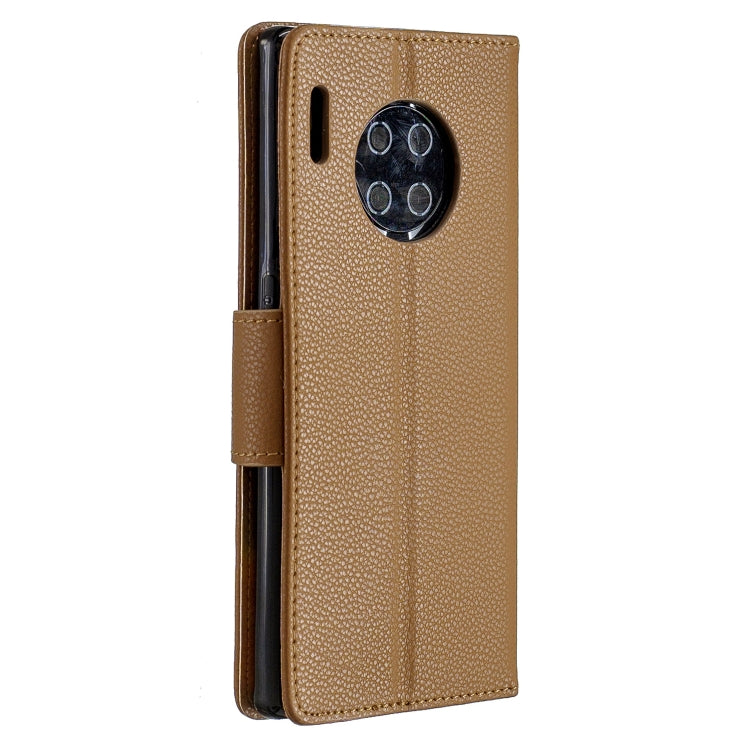 For Huawei Mate 30 Pro Litchi Texture Pure Color Horizontal Flip PU Leather Case with Holder & Card Slots & Wallet & Lanyard