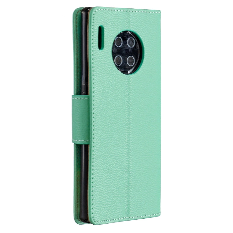 For Huawei Mate 30 Pro Litchi Texture Pure Color Horizontal Flip PU Leather Case with Holder & Card Slots & Wallet & Lanyard