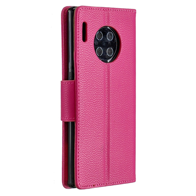 For Huawei Mate 30 Pro Litchi Texture Pure Color Horizontal Flip PU Leather Case with Holder & Card Slots & Wallet & Lanyard