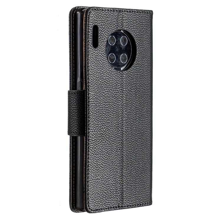 For Huawei Mate 30 Pro Litchi Texture Pure Color Horizontal Flip PU Leather Case with Holder & Card Slots & Wallet & Lanyard