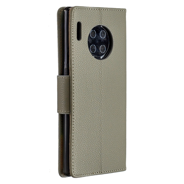 For Huawei Mate 30 Pro Litchi Texture Pure Color Horizontal Flip PU Leather Case with Holder & Card Slots & Wallet & Lanyard