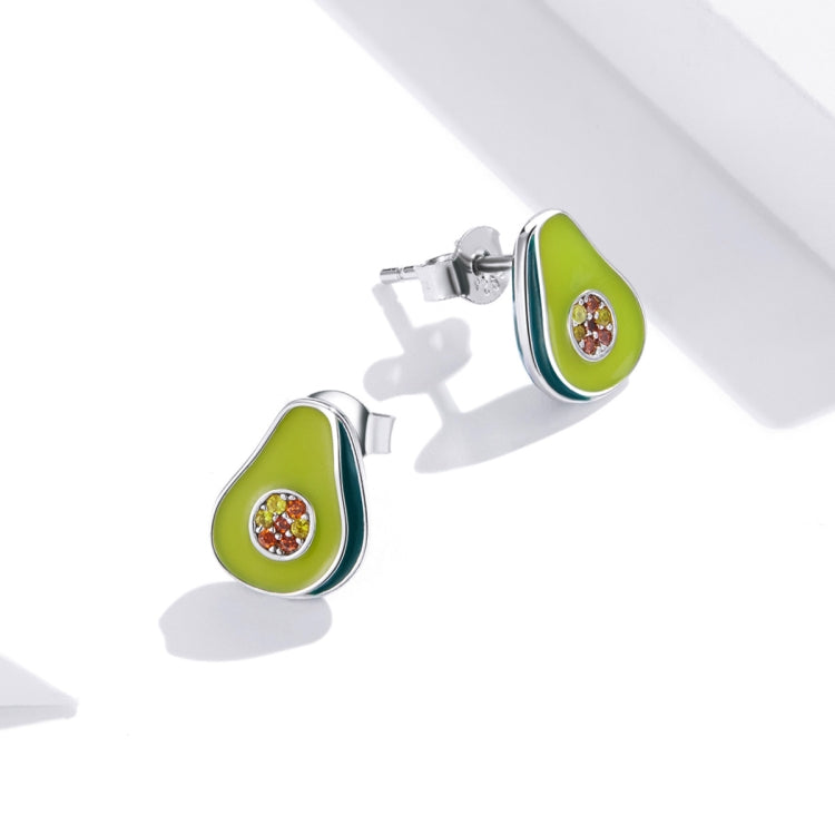S925 Sterling Silver Avocado Women Earrings