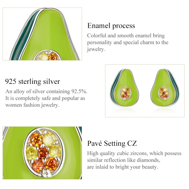 S925 Sterling Silver Avocado Women Earrings