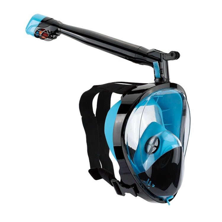 360 Degree Rotation Long Snorkel Anti-vertigo Anti-fog Large View Full Dry Diving Nask, Size: S / M