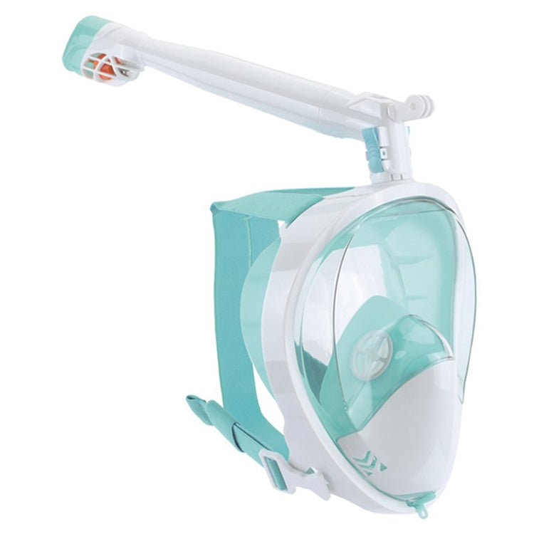 360 Degree Rotation Long Snorkel Anti-vertigo Anti-fog Large View Full Dry Diving Nask, Size: S / M