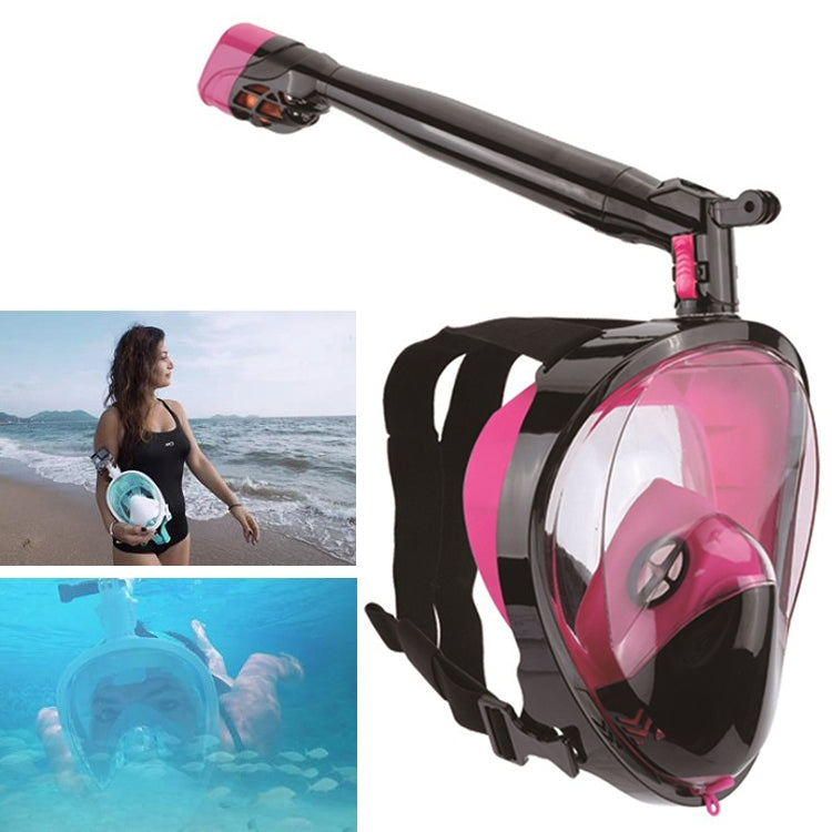 360 Degree Rotation Long Snorkel Anti-vertigo Anti-fog Large View Full Dry Diving Nask, Size: S / M