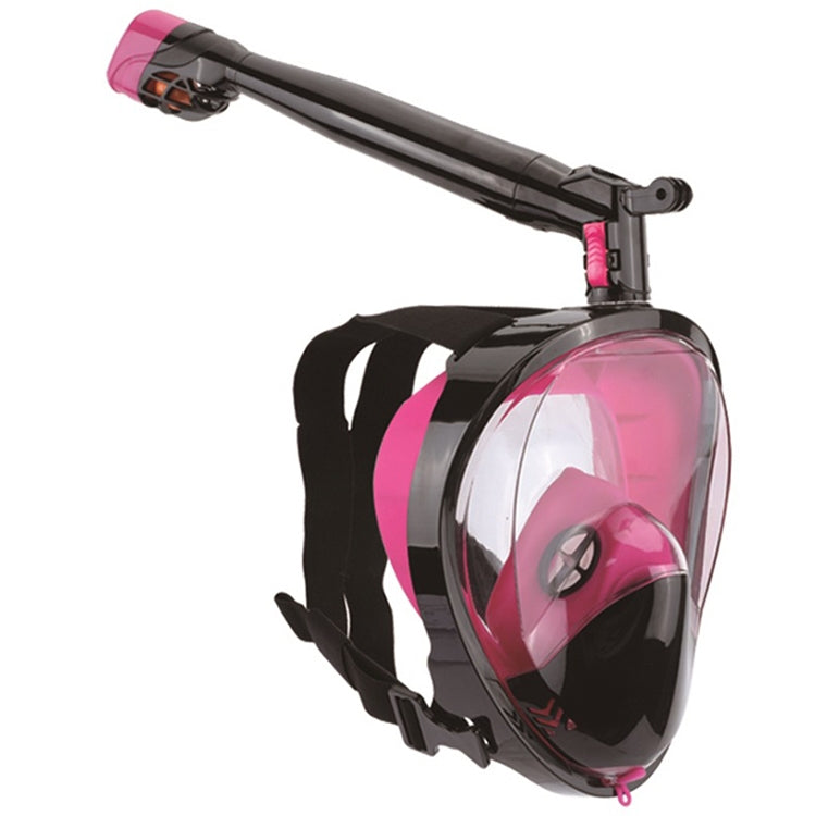 360 Degree Rotation Long Snorkel Anti-vertigo Anti-fog Large View Full Dry Diving Nask, Size: S / M