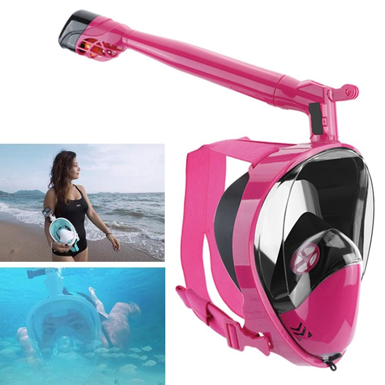 360 Degree Rotation Long Snorkel Anti-vertigo Anti-fog Large View Full Dry Diving Nask, Size: S / M