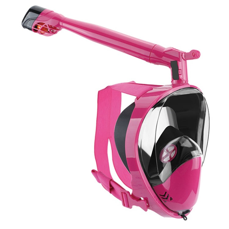 360 Degree Rotation Long Snorkel Anti-vertigo Anti-fog Large View Full Dry Diving Nask, Size: S / M