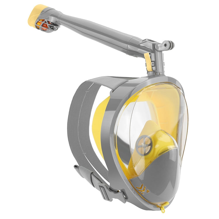 360 Degree Rotation Long Snorkel Anti-vertigo Anti-fog Large View Full Dry Diving Nask, Size: S / M