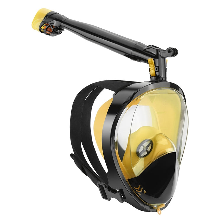 360 Degree Rotation Long Snorkel Anti-vertigo Anti-fog Large View Full Dry Diving Nask, Size: S / M
