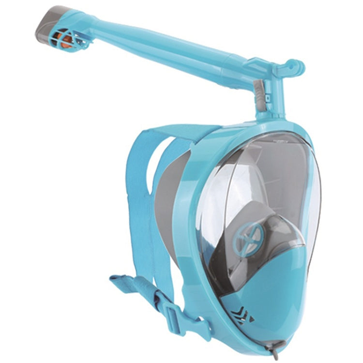 360 Degree Rotation Long Snorkel Anti-vertigo Anti-fog Large View Full Dry Diving Nask, Size: S / M