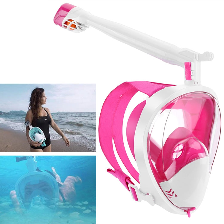 360 Degree Rotation Long Snorkel Anti-vertigo Anti-fog Large View Full Dry Diving Nask, Size: S / M