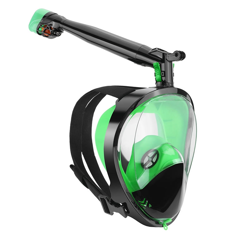 360 Degree Rotation Long Snorkel Anti-vertigo Anti-fog Large View Full Dry Diving Nask, Size: S / M