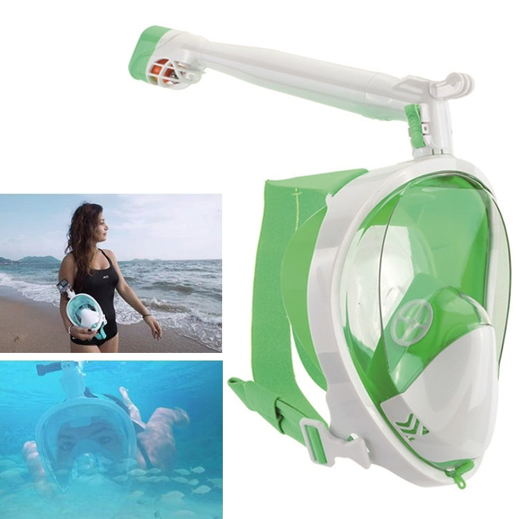 360 Degree Rotation Long Snorkel Anti-vertigo Anti-fog Large View Full Dry Diving Nask, Size: S / M