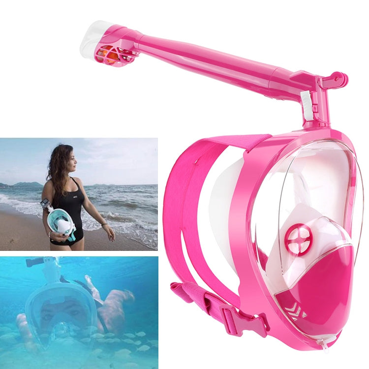 360 Degree Rotation Long Snorkel Anti-vertigo Anti-fog Large View Full Dry Diving Nask, Size: S / M
