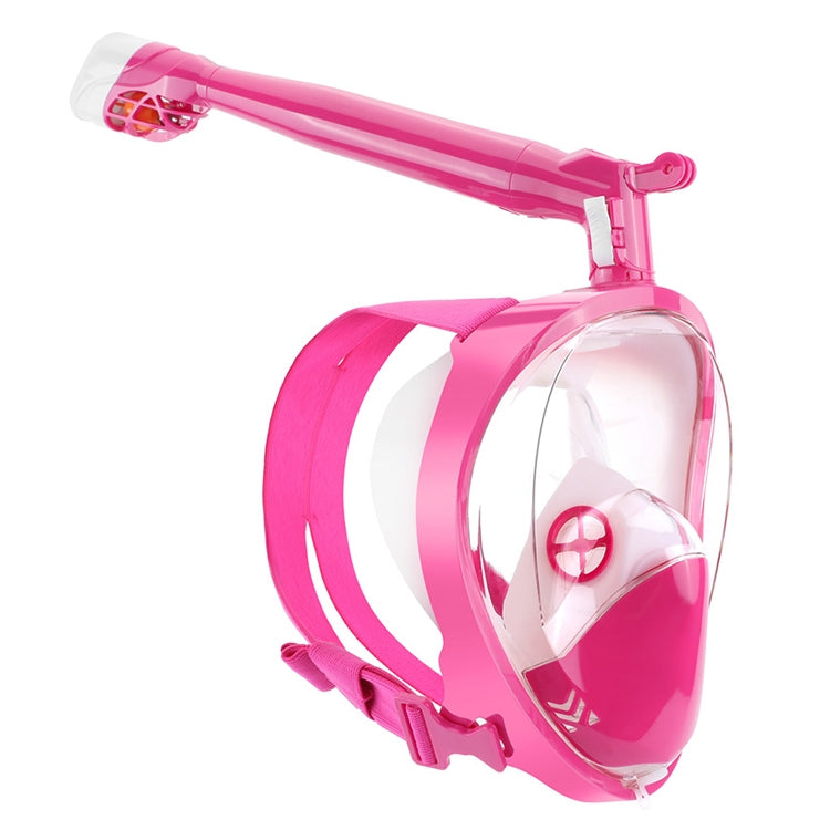 360 Degree Rotation Long Snorkel Anti-vertigo Anti-fog Large View Full Dry Diving Nask, Size: S / M