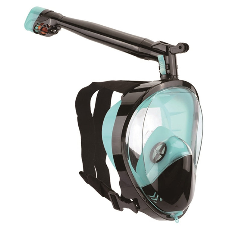 360 Degree Rotation Long Snorkel Anti-vertigo Anti-fog Large View Full Dry Diving Nask, Size: S / M