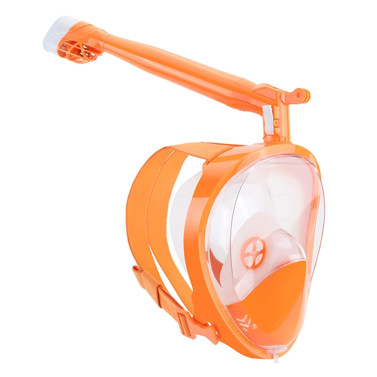 360 Degree Rotation Long Snorkel Anti-vertigo Anti-fog Large View Full Dry Diving Nask, Size: S / M