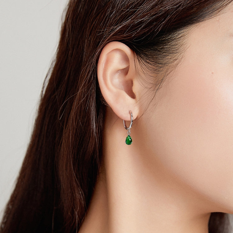S925 Sterling Silver Water Drop Zircon Women Earrings